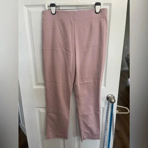Chaps Pants Womens 16 pink flat front side zip Perfect Stretch dress pants
